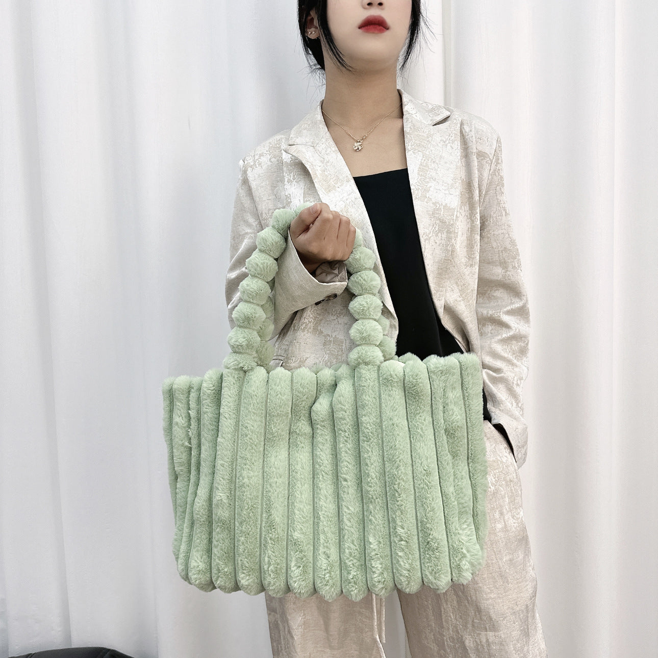 Women's Fashion All-matching Fur Bag